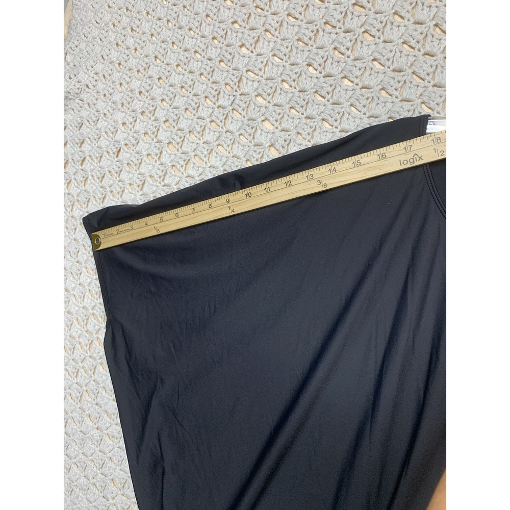 Athleta Sunlover Hilo Dress Women's XL Black Asymmetrical UPF 50 Short Sleeve - Picture 8 of 11